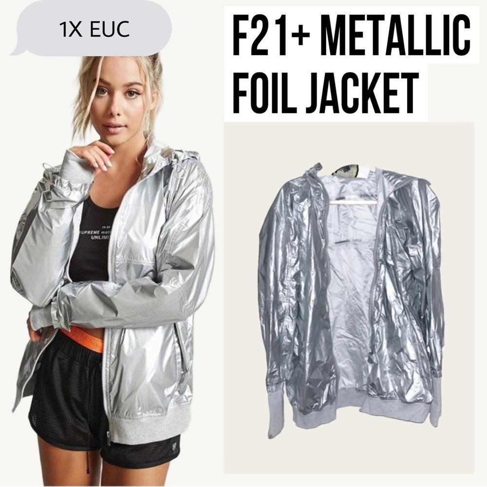 Forever 21 + Silver Metallic Jacket